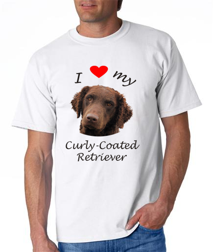 Dogs - Curly-Coated Retriever Picture on a Mens Shirt